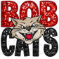 Bobcats Faux Embroidery Faux Sequins PNG Digital File ONLY