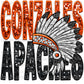 Gonzales Apaches Faux Sequins Faux Embroidery Ready to Press Transfer DTF Transfer Sublimation Transfer