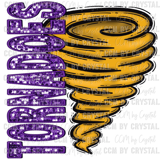 Tornadoes Faux Sequins Faux Embroidery PNG Digital File ONLY