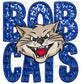Bobcats Faux Sequins Faux Embroidery PNG Digital File ONLY