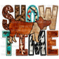 Show Time Stock Show Pig Rodeo Western Faux Embroidery PNG Digital File ONLY