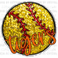 Tigers Softball Faux Embroidery Faux Sequins Ready to Press Transfer DTF Transfer Sublimation Transfer