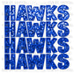Hawks Faux Sequins Faux Embroidery PNG Digital File ONLY
