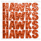 Hawks Faux Embroidery Faux Sequins Ready to Press Transfer DTF Transfer Sublimation Transfer