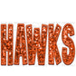 Hawks Faux Embroidery Faux Sequins Ready to Press Transfer DTF Transfer Sublimation Transfer
