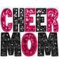 Cheer Mom Faux Embroidery Faux Sequins Ready to Press Transfer DTF Transfer Sublimation Transfer