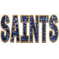 Saints Faux Embroidery Faux Sequins Ready to Press Transfer DTF Transfer Sublimation Transfer