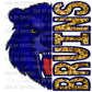 Bruins Faux Sequins Faux Embroidery Mascot Ready to Press Transfer