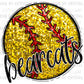 Bearcats Softball Faux Sequins PNG Digital File ONLY