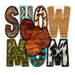 Stock Show Mom Turkey Faux Sequins Faux Embroidery Mascot Ready to Press Transfer