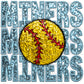Miners Softball Faux Sequins Faux Embroidery Mascot Ready to Press Transfer