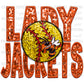 Lady Jackets Softball Faux Embroidery Faux Sequins PNG Digital File ONLY