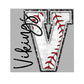 V Vikings Ready to Press Transfer DTF Transfer Sublimation Transfer