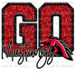 Go Mustangs Faux Embroidery Faux Sequins PNG Digital File ONLY