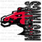 Mustangs Faux Sequins Faux Embroidery Mascot Ready to Press Transfer