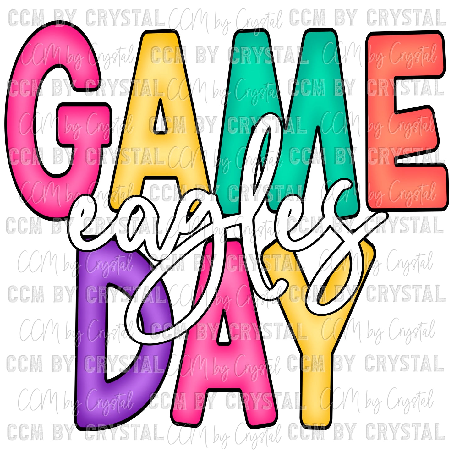 Game Day Eagles  Mascot Ready to Press Transfer DTF Transfer Sublimation Transfer