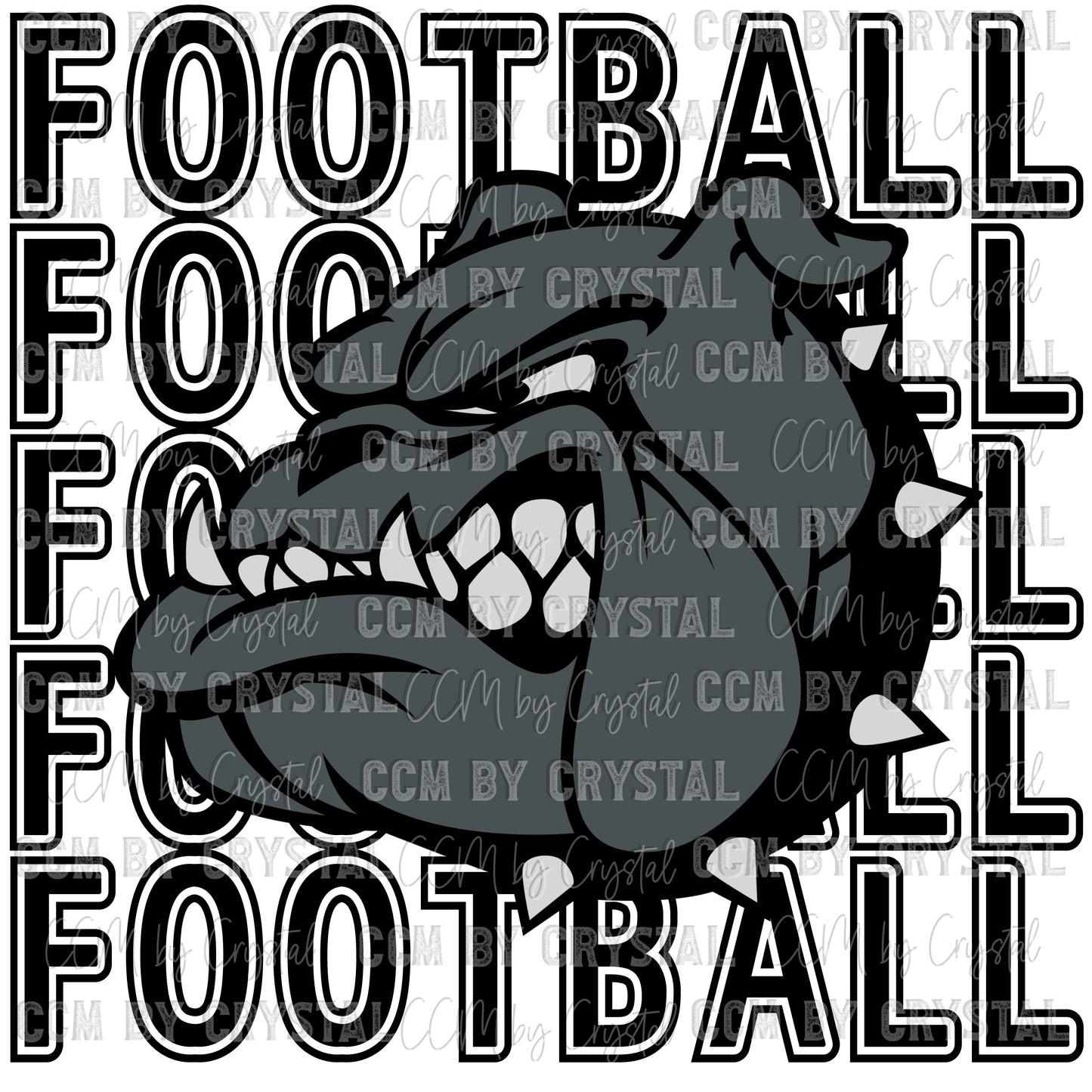 Bulldogs Football Ready to Press Transfer DTF Transfer Sublimation Transfer