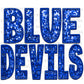 Blue Devils Faux Sequins Faux Embroidery PNG Digital File ONLY