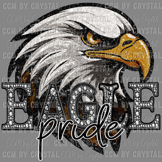 Eagle Pride Mascot Ready to Press Transfer DTF Transfer Sublimation Transfer