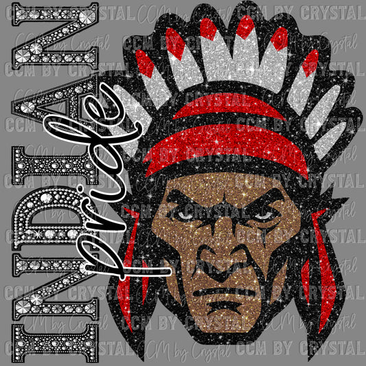Indian Pride Mascot PNG Digital File ONLY