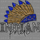 Indian Pride Mascot Ready to Press Transfer DTF Transfer Sublimation Transfer
