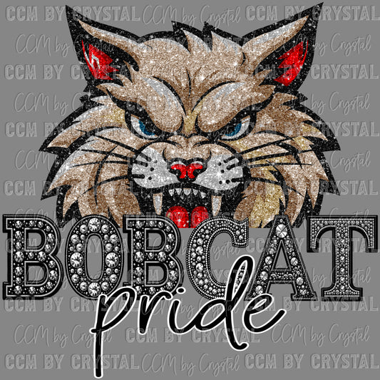 Bobcat Pride Mascot PNG Digital File ONLY