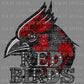 Red Birds Mascot Ready to Press Transfer DTF Transfer Sublimation Transfer