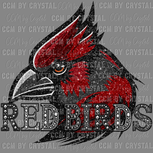 Red Birds Mascot PNG Digital File ONLY