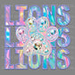Lions iridescent  Holo Mascot Ready to Press Transfer DTF Transfer Sublimation Transfer