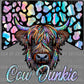 Cow Junkie Faux Rhinestones Ready to Press Transfer DTF Transfer Sublimation Transfer