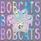 Bobcats iridescent  Holo Mascot Ready to Press Transfer DTF Transfer Sublimation Transfer