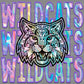 Wildcats iridescent  Holo Mascot Ready to Press Transfer DTF Transfer Sublimation Transfer