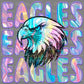 Eagles Iridescent Holo Mascot Ready to Press Transfer DTF Transfer Sublimation Transfer