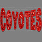 Coyotes Faux Sequins Faux Embroidery Mascot PNG Digital File ONLY