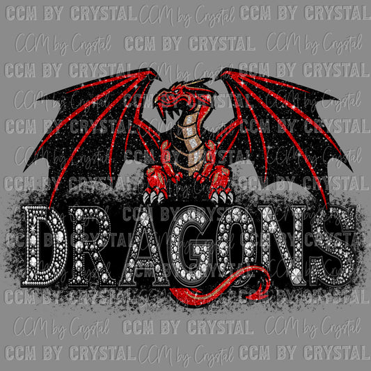 Dragons Mascot Ready to Press Transfer DTF Transfer Sublimation Transfer