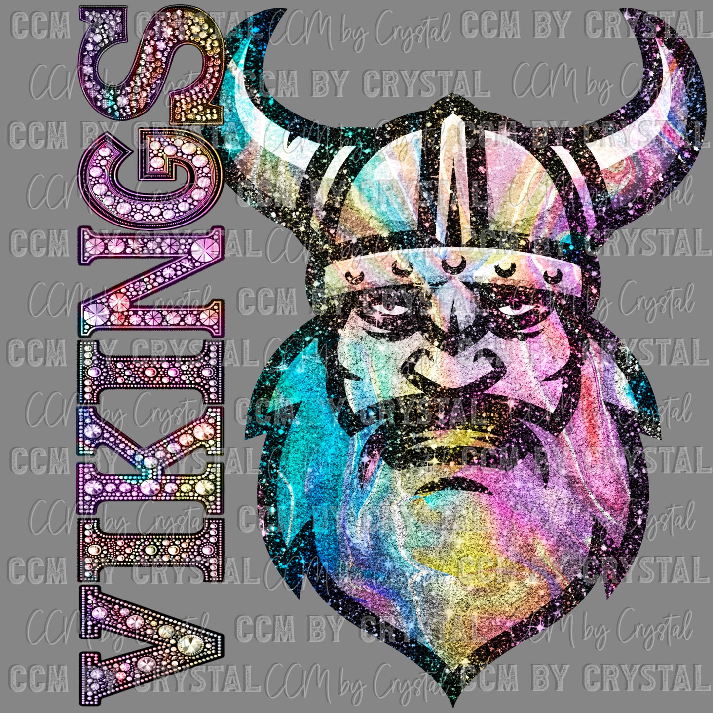 Vikings Mascot Ready to Press Transfer DTF Transfer Sublimation Transfer