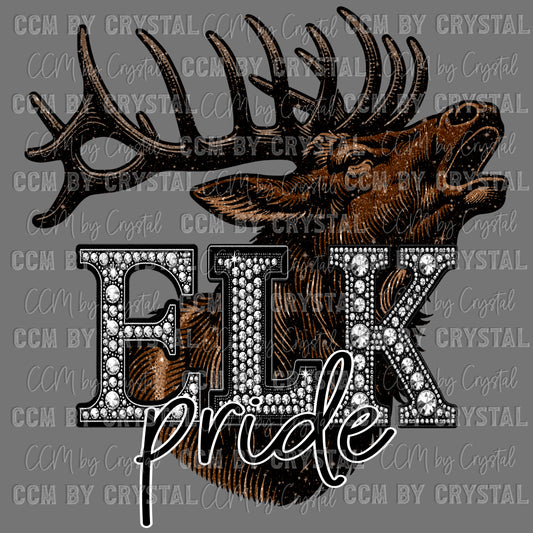 Elk Pride Mascot PNG Digital File ONLY