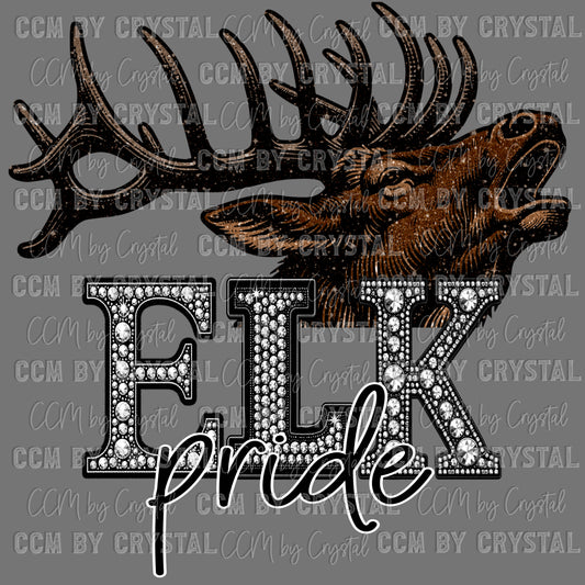 Elk Pride Mascot PNG Digital File ONLY