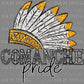Comanche Pride Mascot Ready to Press Transfer DTF Transfer Sublimation Transfer