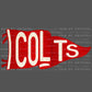Colts Pennant Mascot Ready to Press Transfer DTF Transfer Sublimation Transfer