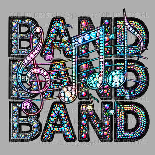 Band Faux Rhinestone Effect PNG Digital File ONLY