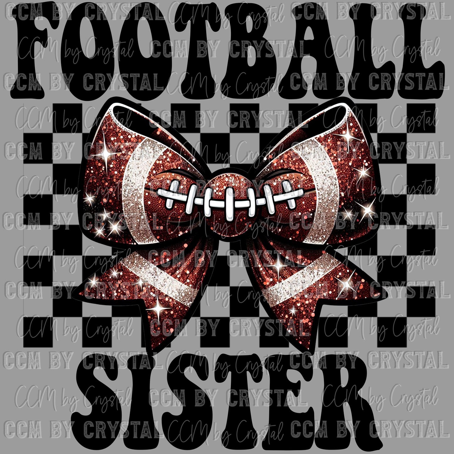 Football Sister PNG Digital File ONLY