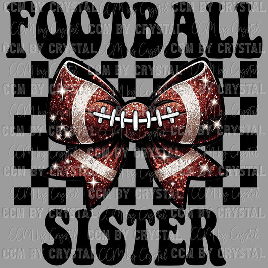 Football Sister PNG Digital File ONLY