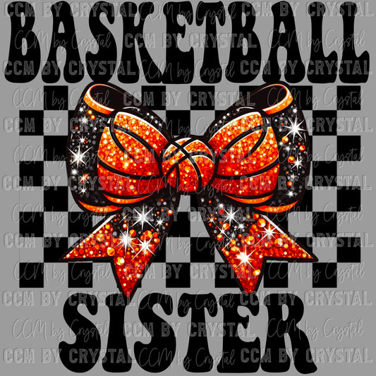 Basketball Sister Ready to Press Transfer DTF Transfer Sublimation Transfer