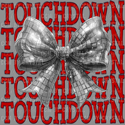 Touchdown Coquette Bow Ready to Press Transfer DTF Transfer Sublimation Transfer