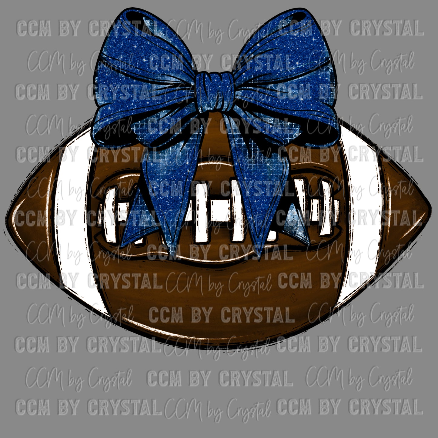 Football with Bow Coquette Bow Ready to Press Transfer DTF Transfer Sublimation Transfer