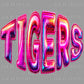 Tigers Holographic Pink Ready to Press Transfer DTF Transfer Sublimation Transfer
