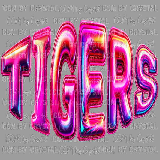 Tigers Holographic Pink PNG Digital File ONLY