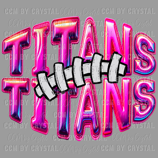 Titans Football Laces Holographic Pink PNG Digital File ONLY