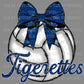 Tigerettes Volleyball with Bow Coquette Bow Ready to Press Transfer DTF Transfer Sublimation Transfer